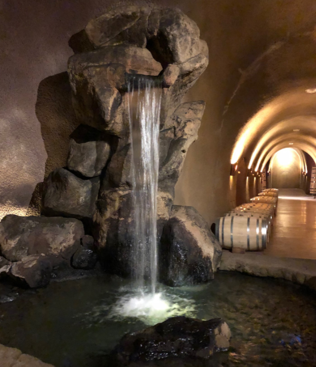 Underground Waterfall at Jarvis Estates at Napa Valley