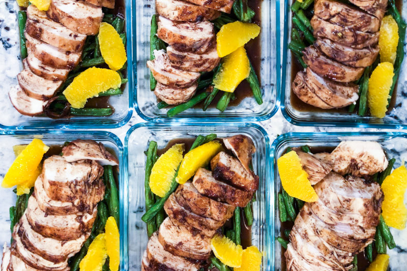 Citrus chicken by personal chef services in to go containers