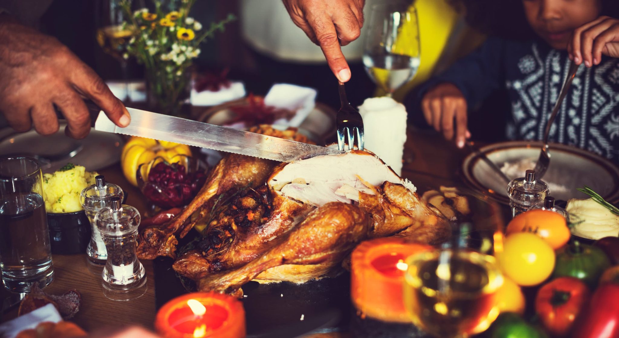 Table setting idea for casual thanksgiving